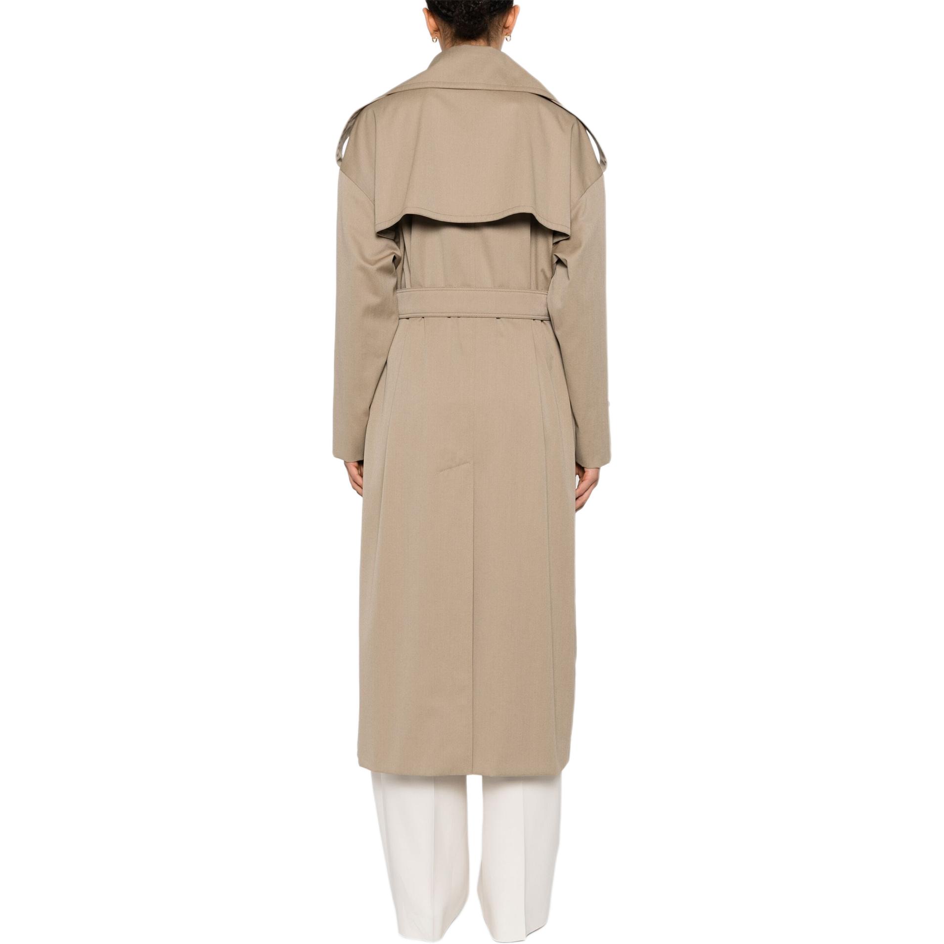 (Women) 'S Max Mara MaxMara  Light Brown Double-Breasted Mid-Length Trench Coat. 2411021011600-002 圖 4