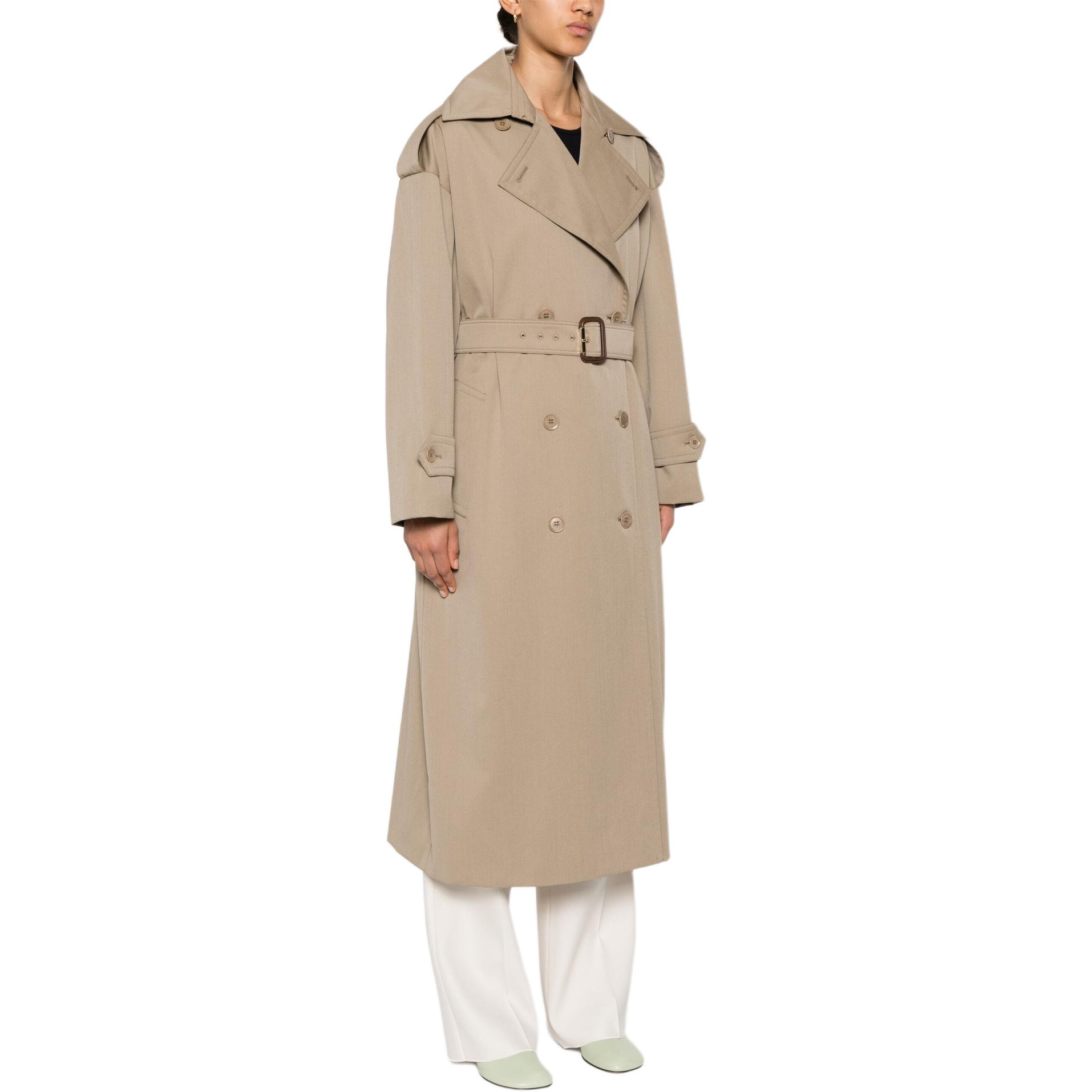 (Women) 'S Max Mara MaxMara  Light Brown Double-Breasted Mid-Length Trench Coat. 2411021011600-002 圖 5