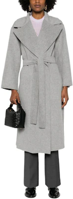 (W) Abrigo Gris Claro Largo con Cinturón y Manga Larga de ''S Max Mara MaxMara. 9016094106-042 Shop (W) Abrigo Gris Claro Largo con Cinturón y Manga Larga de ''S Max Mara MaxMara. 9016094106-042