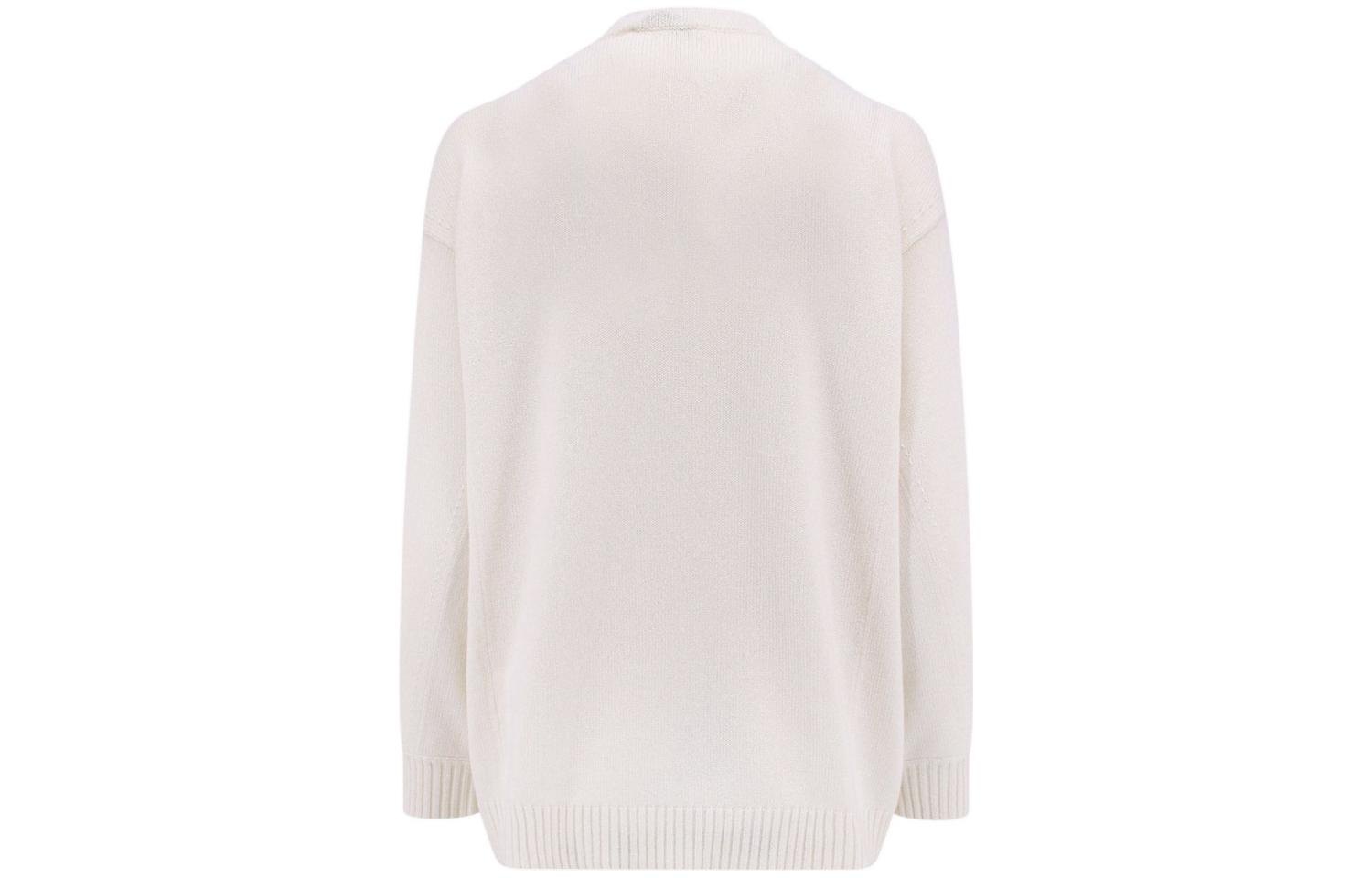 (Women) 'S Max Mara MaxMara  Light Pink Number Patch Crewneck Long Sleeve Sweater 2313660706-001 圖 3