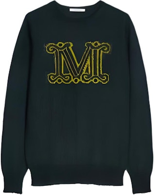 (Women) 'S Max Mara MaxMara Logo Crewneck Long-Sleeve Knit Sweater Dark Green 1366022360023 Buy (Women) 'S Max Mara MaxMara Logo Crewneck Long-Sleeve Knit Sweater Dark Green 1366022360023