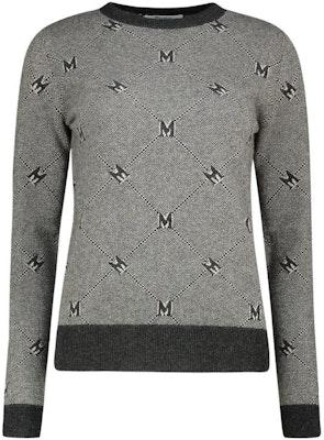 (W) ''S Max Mara ロゴプリント クルーネック ウールセーター - グレー 13661413600015-PANARO Buy (W) ''S Max Mara ロゴプリント クルーネック ウールセーター - グレー 13661413600015-PANARO