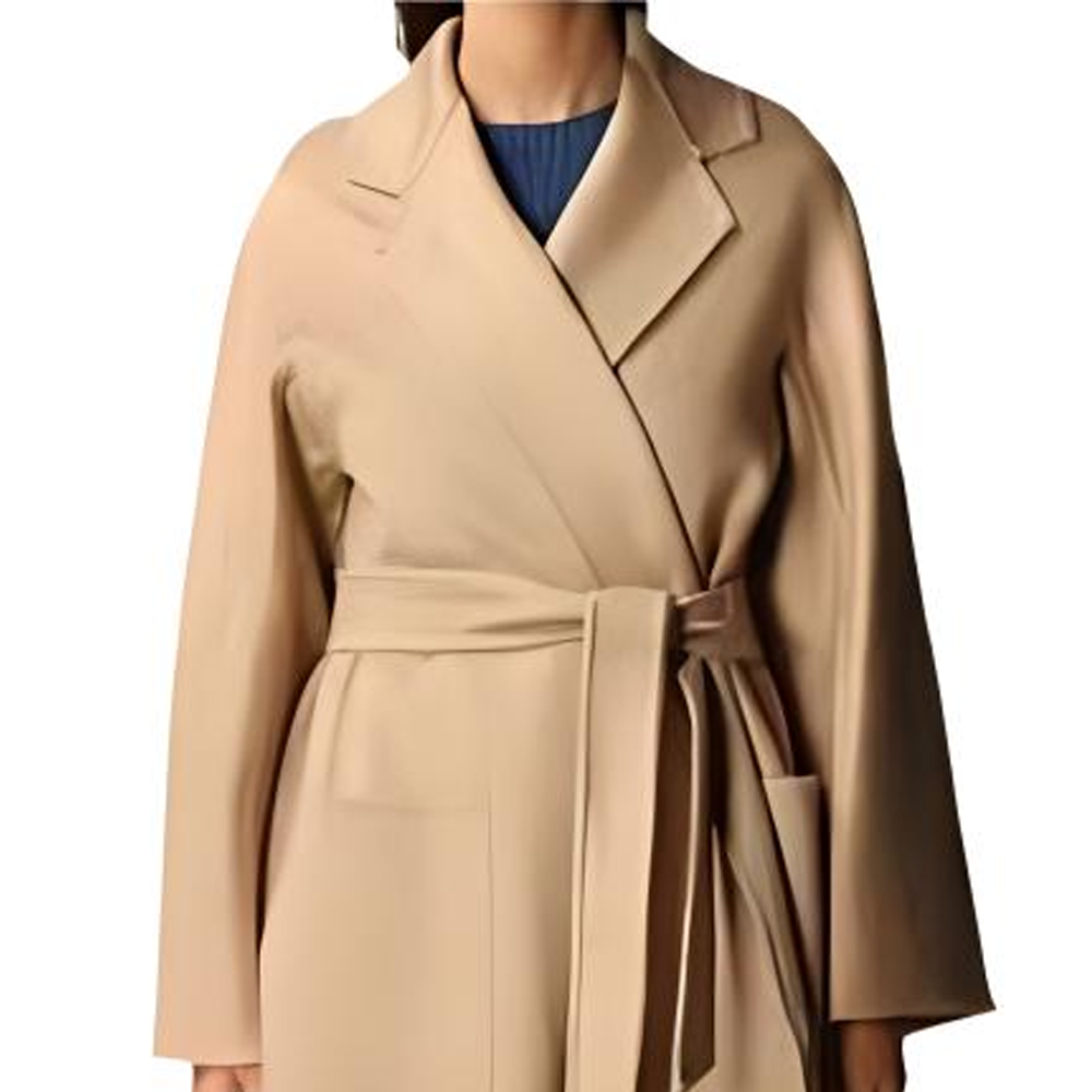 (Women) 'S Max Mara MaxMara  Long Belted Coat with Pockets in Khaki Color. 1016091906-010 圖 3
