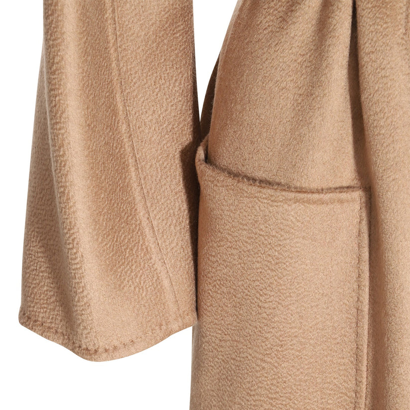 (Women) 'S Max Mara MaxMara  Long Belted Solid Color Coat - Beige Long Sleeve Trench 2421016051600-068 圖 5