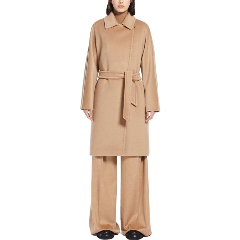 (Women) 'S Max Mara MaxMara  Long Camel Coat - Cashmere & Wool Robe Style with Lapel. 1016033306001-ESTELLA 圖 3