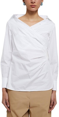 (Women) 'S Max Mara MaxMara Long Sleeve Pure Cotton Shirt in White 11110327600-001 Buy (Women) 'S Max Mara MaxMara Long Sleeve Pure Cotton Shirt in White 11110327600-001