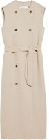 (Women) 'S Max Mara MaxMara Long Sleeveless Solid Double-Breasted Dress Light Beige. 1271014106-016 (Women) 'S Max Mara MaxMara Long Sleeveless Solid Double-Breasted Dress Light Beige. 1271014106-016