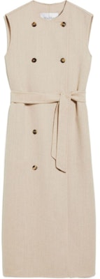 (W) ‘S Max Mara 无袖双排扣连衣裙 浅米色。 1271014106-016 Buy (W) ‘S Max Mara 无袖双排扣连衣裙 浅米色。 1271014106-016