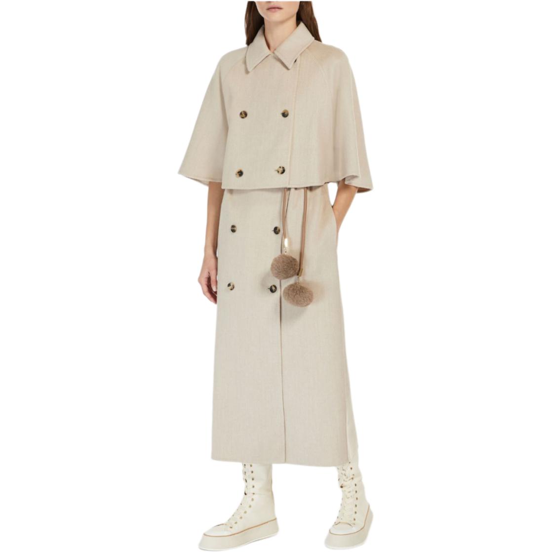 Purchase (W) ‘S Max Mara 无袖双排扣连衣裙 浅米色。 1271014106-016