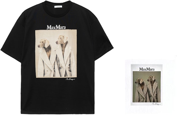 (W) ''赛马拉 MaxMara 松身版黑色狗狗印花短袖 T 恤'' 2319460139600TACCO011 5