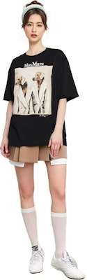 (W) ''赛马拉 MaxMara 松身版黑色狗狗印花短袖 T 恤'' 2319460139600TACCO011 Shop (W) ''赛马拉 MaxMara 松身版黑色狗狗印花短袖 T 恤'' 2319460139600TACCO011