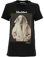 Order (W) ''S Max Mara 寬鬆動物印花黑色短袖T恤。 VALIDO004