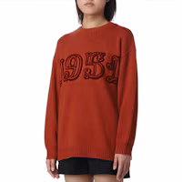 Purchase (W) ''S Max Mara MaxMara 寬鬆圓領針織毛衣 辣椒紅 2313611431600-017
