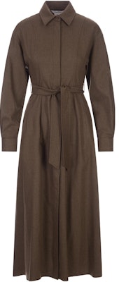 (W) Abrigo Max Mara Marrón Sólido con Cinturón 2312260233600-015 Order (W) Abrigo Max Mara Marrón Sólido con Cinturón 2312260233600-015