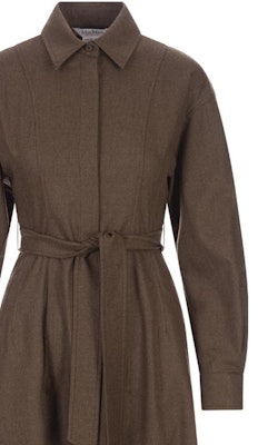 (W) Abrigo Max Mara Marrón Sólido con Cinturón 2312260233600-015 Sizing (W) Abrigo Max Mara Marrón Sólido con Cinturón 2312260233600-015