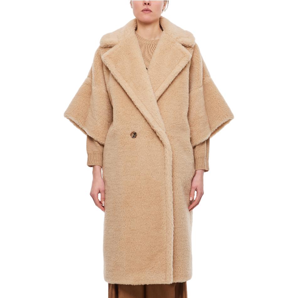(Women) 'S Max Mara MaxMara  Mid-Length Khaki Double-Breasted Coat with Half Sleeves. 2310110431-009 圖 5