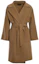 Order (W) ''Max Mara Mantel Cokelat Solid Panjang Sedang dengan Sabuk, Kerah & Lengan Panjang'' 50160819-066