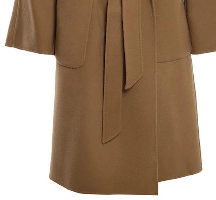 (W) ''Max Mara Mantel Cokelat Solid Panjang Sedang dengan Sabuk, Kerah & Lengan Panjang'' 50160819-066 Details for (W) ''Max Mara Mantel Cokelat Solid Panjang Sedang dengan Sabuk, Kerah & Lengan Panjang'' 50160819-066