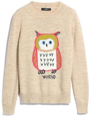 (W) ''S Max Mara MaxMara 猫头鹰提花针织毛衣 棕色 5366132906004-GALLO Order (W) ''S Max Mara MaxMara 猫头鹰提花针织毛衣 棕色 5366132906004-GALLO