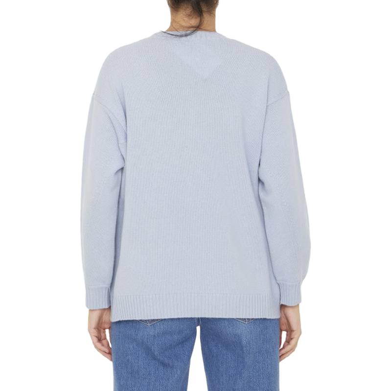 Shop (W) Suéter Cuello Redondo de Punto Acanalado Estampado ''S Max Mara Azul Claro. 2313660733600-019
