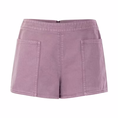 (Women) 'S Max Mara MaxMara Pink Solid Zipper Straight Casual Shorts. 2411141053600-007