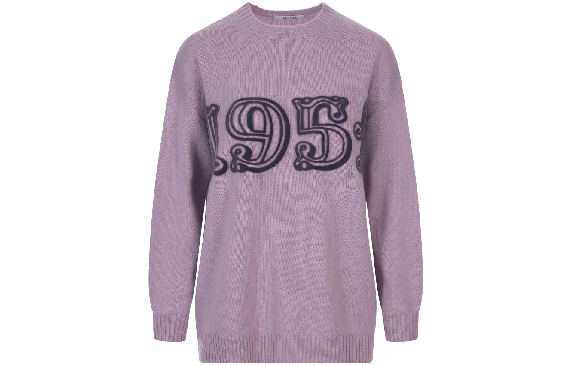 Order (W) Jersey Suelto de Punto Diseño Numérico Morado ''S Max Mara MaxMara. 2313660733600-016