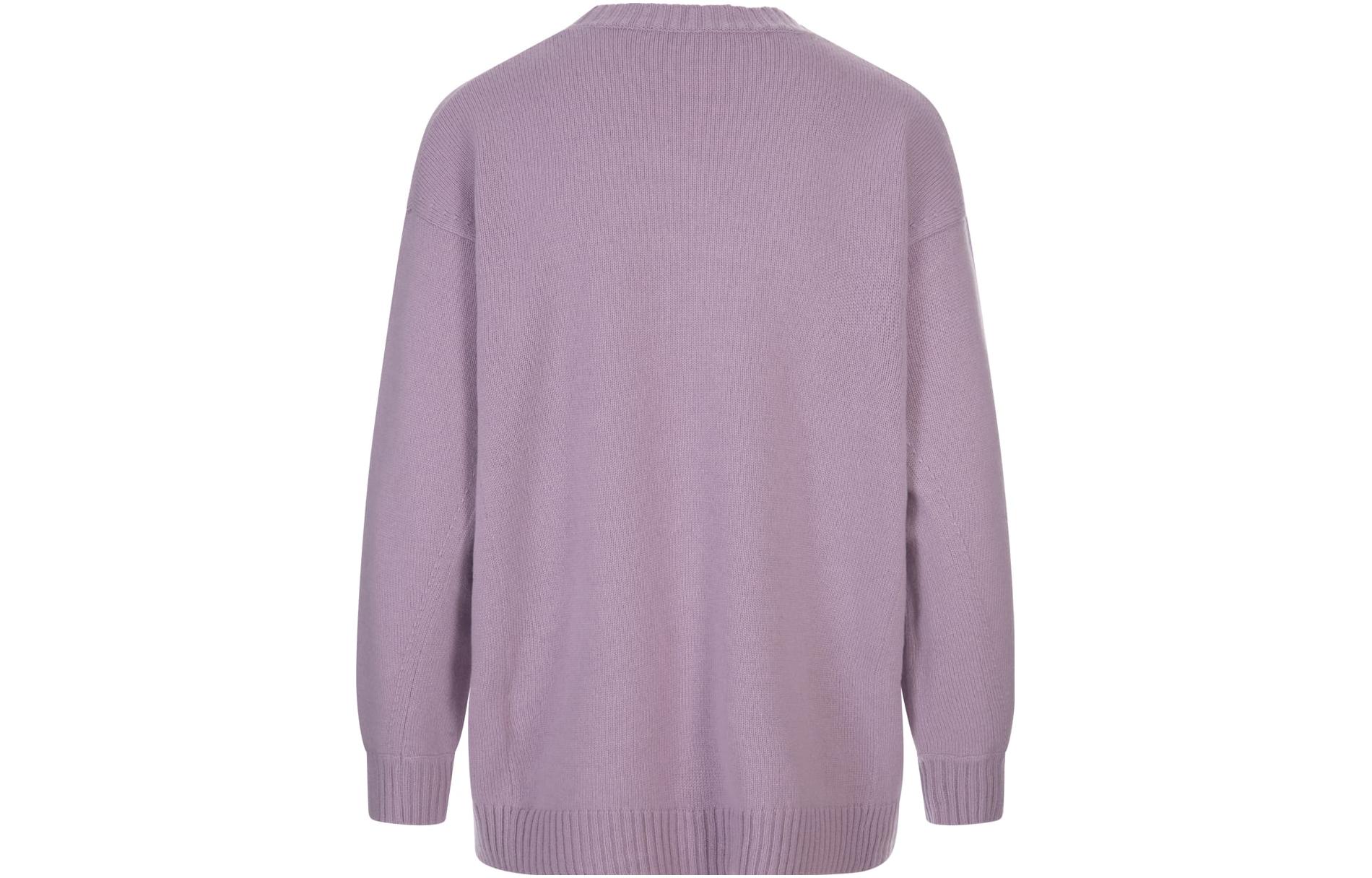 Lookbook (W) Jersey Suelto de Punto Diseño Numérico Morado ''S Max Mara MaxMara. 2313660733600-016