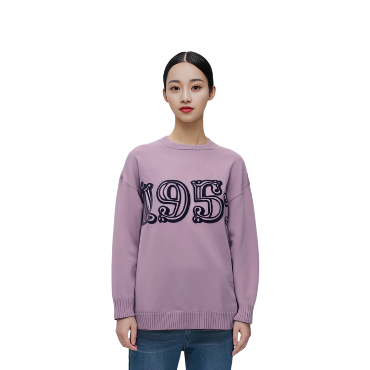 Purchase (W) Jersey Suelto de Punto Diseño Numérico Morado ''S Max Mara MaxMara. 2313660733600-016