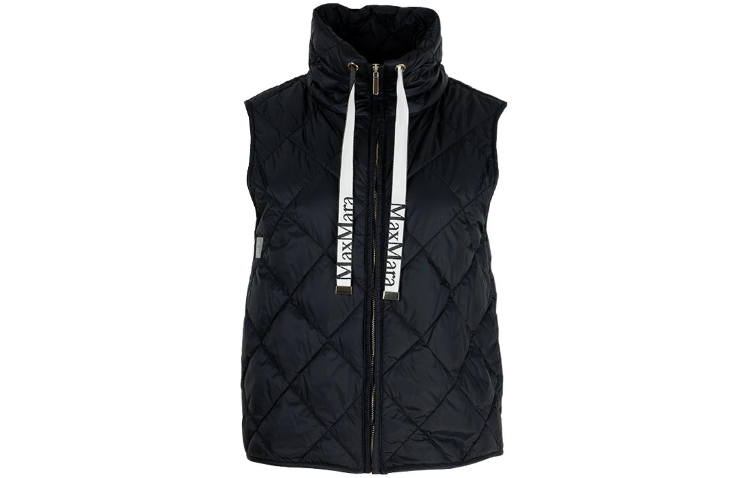 (Women) 'S Max Mara MaxMara  Quilted Sleeveless Down Jacket with Drawstring Collar Blue 9296032606-002