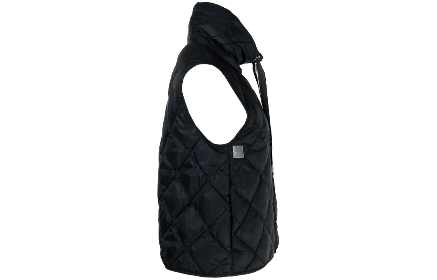 Shop (W) ''S Max Mara マックスマーラ キルティングダウンベスト ドローストリング襟 ブルー 9296032606-002