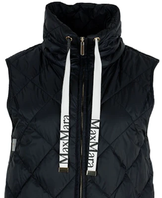 (W) ''S Max Mara マックスマーラ キルティングダウンベスト ドローストリング襟 ブルー 9296032606-002 Purchase (W) ''S Max Mara マックスマーラ キルティングダウンベスト ドローストリング襟 ブルー 9296032606-002