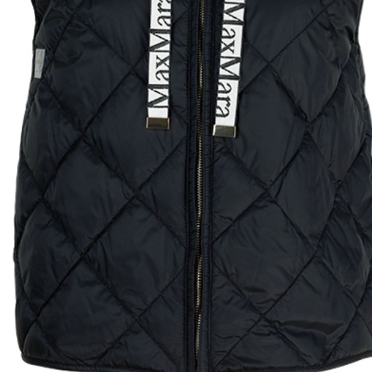 Sizing (W) ''S Max Mara マックスマーラ キルティングダウンベスト ドローストリング襟 ブルー 9296032606-002