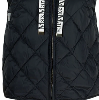 (W) ''S Max Mara マックスマーラ キルティングダウンベスト ドローストリング襟 ブルー 9296032606-002 Sizing (W) ''S Max Mara マックスマーラ キルティングダウンベスト ドローストリング襟 ブルー 9296032606-002