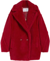 (Women) 'S Max Mara MaxMara Red Double-Breasted Short Coat with Notched Lapel. 1081034106012-FRAIS (Women) 'S Max Mara MaxMara Red Double-Breasted Short Coat with Notched Lapel. 1081034106012-FRAIS