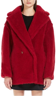 (W) ''Kot Pendek Merah Double-Breasted ''S Max Mara dengan Notched Lapel.'' 1081034106012-FRAIS Shop (W) ''Kot Pendek Merah Double-Breasted ''S Max Mara dengan Notched Lapel.'' 1081034106012-FRAIS