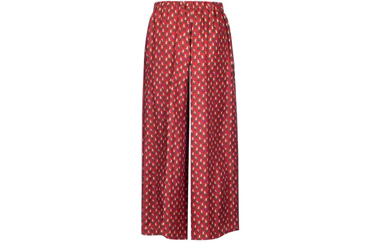 Order (W) Pantalones Casuales Rojos Sueltos con Estampado Contraste ''S Max Mara MaxMara 11311121600-065005