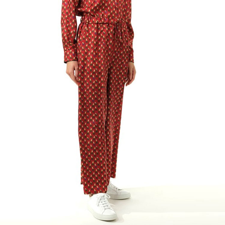 Details for (W) Pantalones Casuales Rojos Sueltos con Estampado Contraste ''S Max Mara MaxMara 11311121600-065005