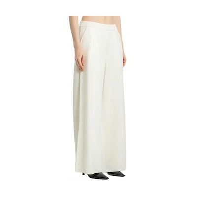(Women) 'S Max Mara MaxMara Relaxed Fit Low Waist Straight-Leg Trousers - White 2411331011600-001