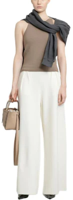 (W) Celana Panjang Max Mara Low Waist Straight-Leg Santai - Putih 2411331011600-001 Purchase (W) Celana Panjang Max Mara Low Waist Straight-Leg Santai - Putih 2411331011600-001