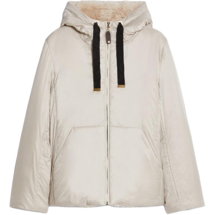 (Women) 'S Max Mara MaxMara  Reversible Solid Color Zip-Up Hoodie Jacket Light Grey 9486014406079-FLINN