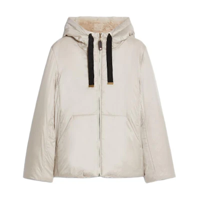 (Women) 'S Max Mara MaxMara Reversible Solid Color Zip-Up Hoodie Jacket Light Grey 9486014406079-FLINN