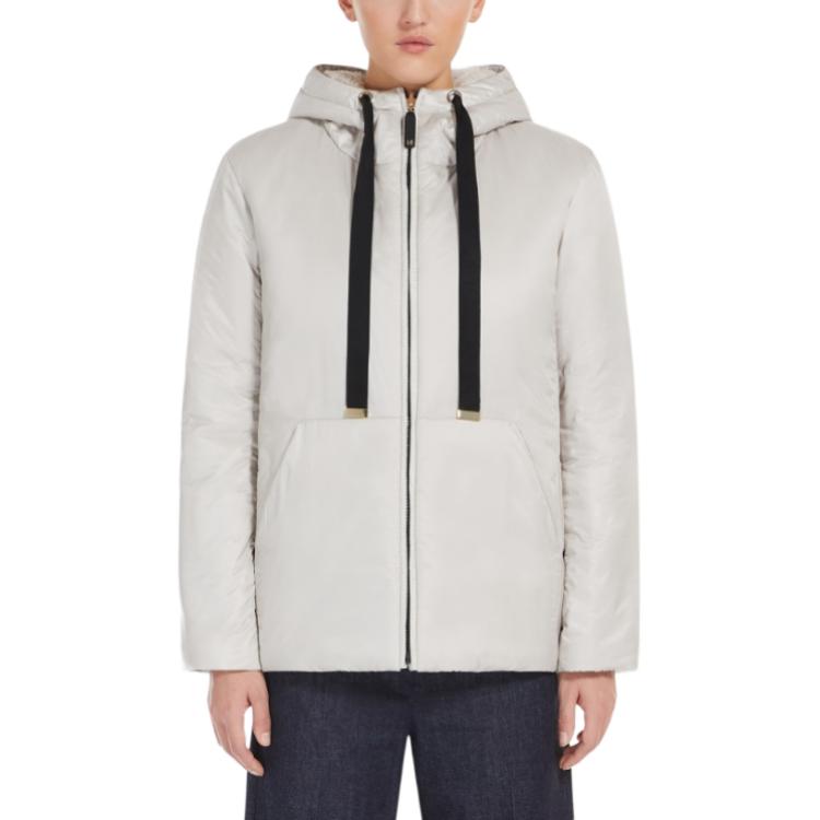 (Women) 'S Max Mara MaxMara  Reversible Solid Color Zip-Up Hoodie Jacket Light Grey 9486014406079-FLINN 圖 3