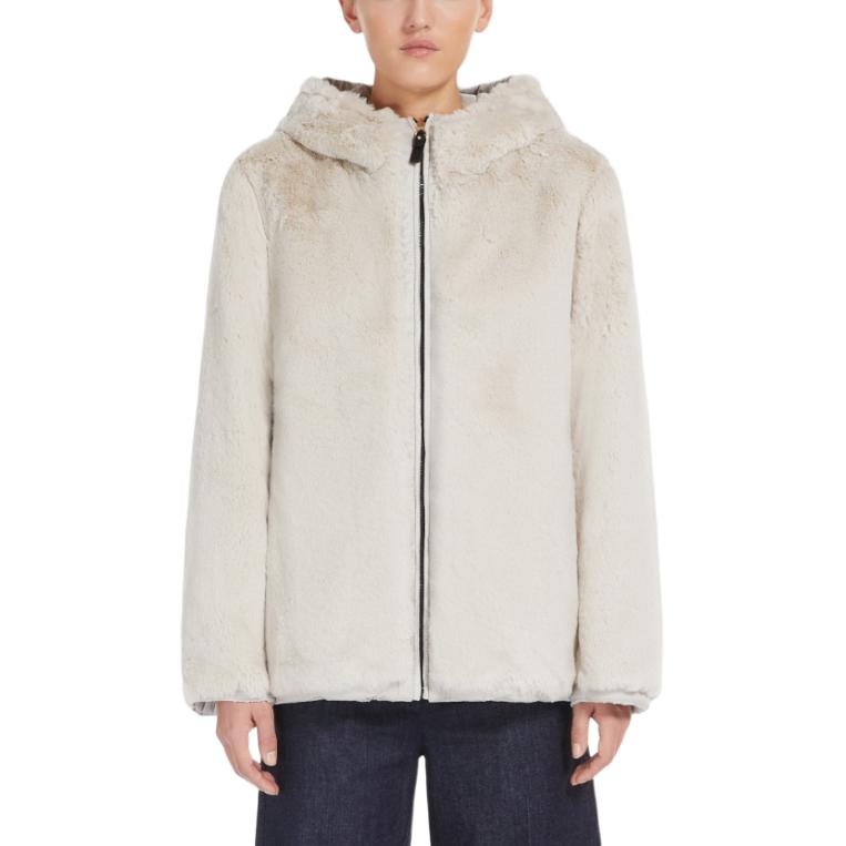(Women) 'S Max Mara MaxMara  Reversible Solid Color Zip-Up Hoodie Jacket Light Grey 9486014406079-FLINN 圖 6
