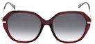 Lookbook (W) Gafas de sol redondas marrones Max Mara con logo en las patillas. MMSSHINEVFSLHF9OC0S