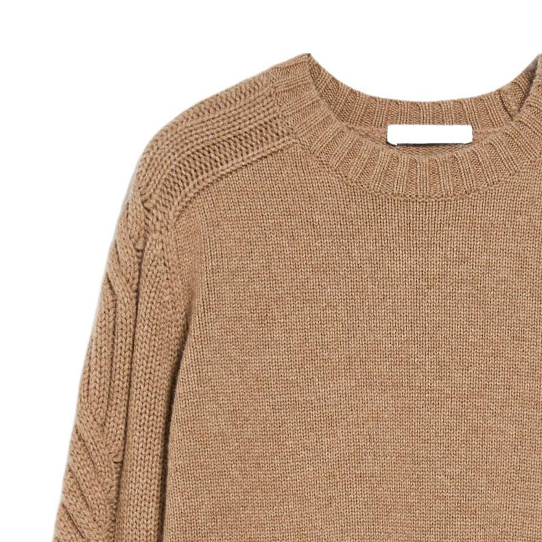 (Women) 'S Max Mara MaxMara  Sand Cashmere Crewneck Long-Sleeve Sweater 1361154106-003 圖 7