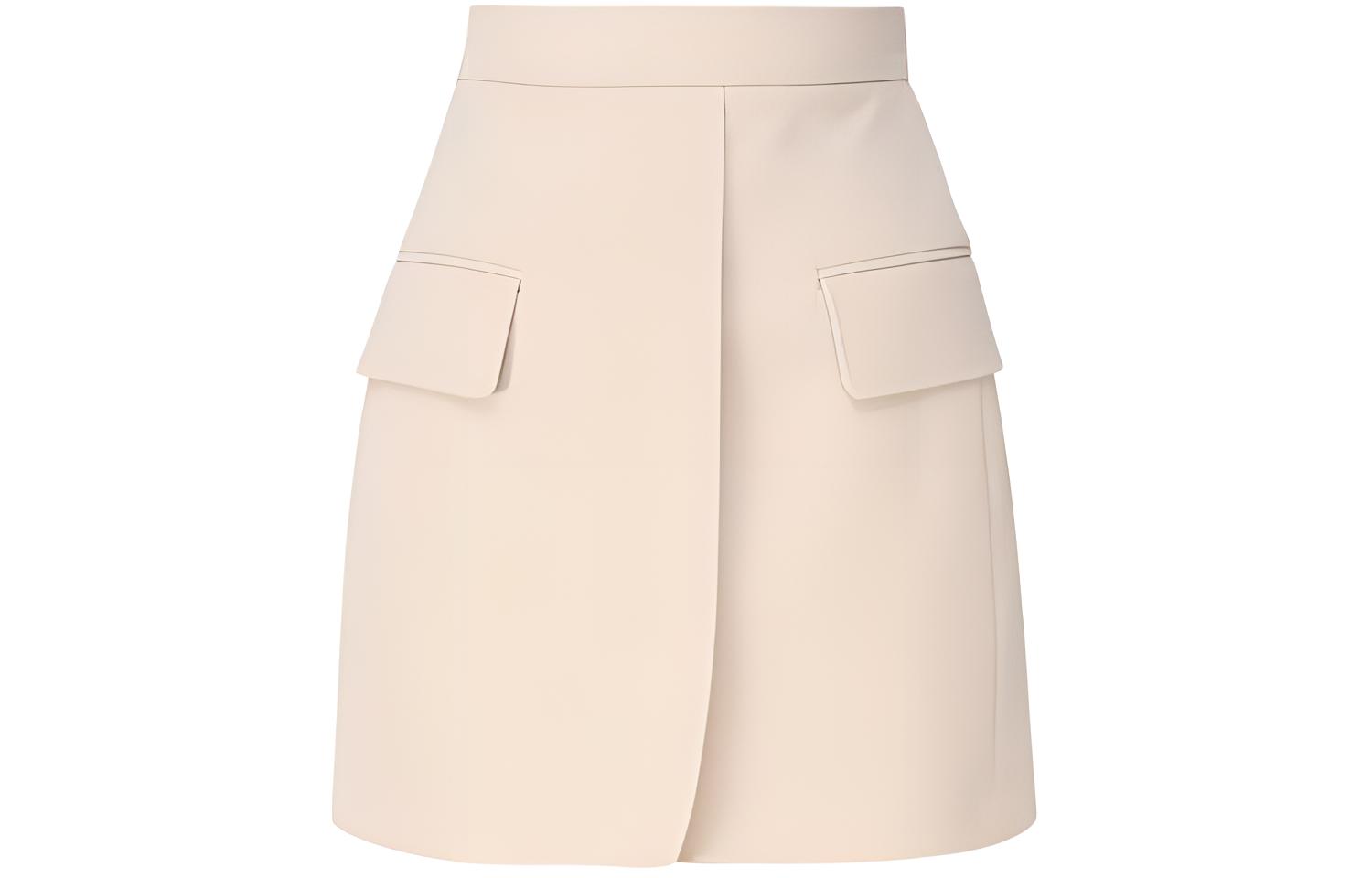 (Women) 'S Max Mara MaxMara  Short High-Waist Casual Skirt Beige 2411101031600-023
