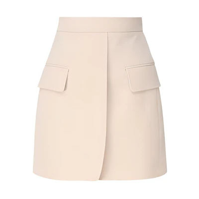 (Women) 'S Max Mara MaxMara Short High-Waist Casual Skirt Beige 2411101031600-023