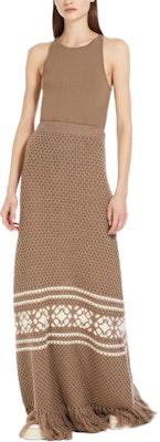 (Women) 'S Max Mara MaxMara Sleeveless Crew Neck Brown T-Shirt 1361074106003 - ALFEO Lookbook (Women) 'S Max Mara MaxMara Sleeveless Crew Neck Brown T-Shirt 1361074106003 - ALFEO