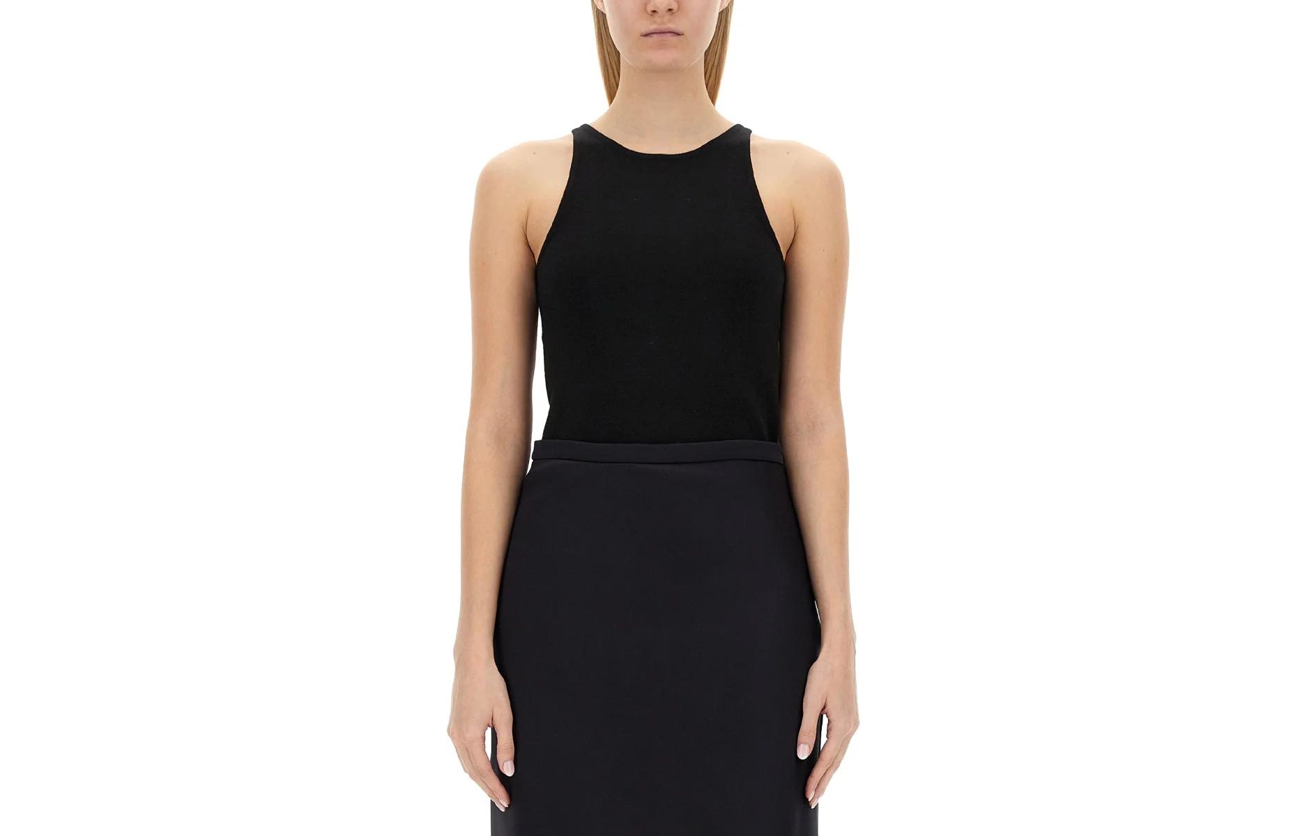 Order (Women) 'S Max Mara MaxMara  Slim-Fit Sleeveless Tank Top Black 2411361071600-008