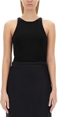 (Women) 'S Max Mara MaxMara Slim-Fit Sleeveless Tank Top Black 2411361071600-008 Order (Women) 'S Max Mara MaxMara Slim-Fit Sleeveless Tank Top Black 2411361071600-008